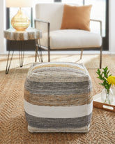 Bay Furniture Gallery - Ashley Furniture - Josalind Pouf - Pouf / Multi - A1000935