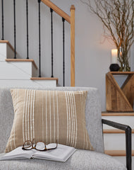 Bay Furniture Gallery - Ashley Furniture - Benbert Pillows - Pillow / Tan/White - A1000958P