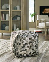 Bay Furniture Gallery - Ashley Furniture - Albermarle Pouf - Pouf / Gray/Brown - A1000983