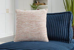 Bay Furniture Gallery - Ashley Furniture - Nashlin Pillows - Pillow / White/Rust - A1001038P