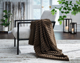 Bay Furniture Gallery - Ashley Furniture - Alsonwell Throw (Set of 3) - Throw (3/CS) / Brown - A1001082