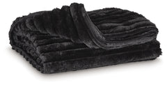 Bay Furniture Gallery - Ashley Furniture - Alsonwell Throw (Set of 3) - Throw (3/CS) / Black - A1001083