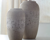 Bay Furniture Gallery - Ashley Furniture - Dimitra Vase - Vase Set (Set of 2) / Brown/Cream - A2000110