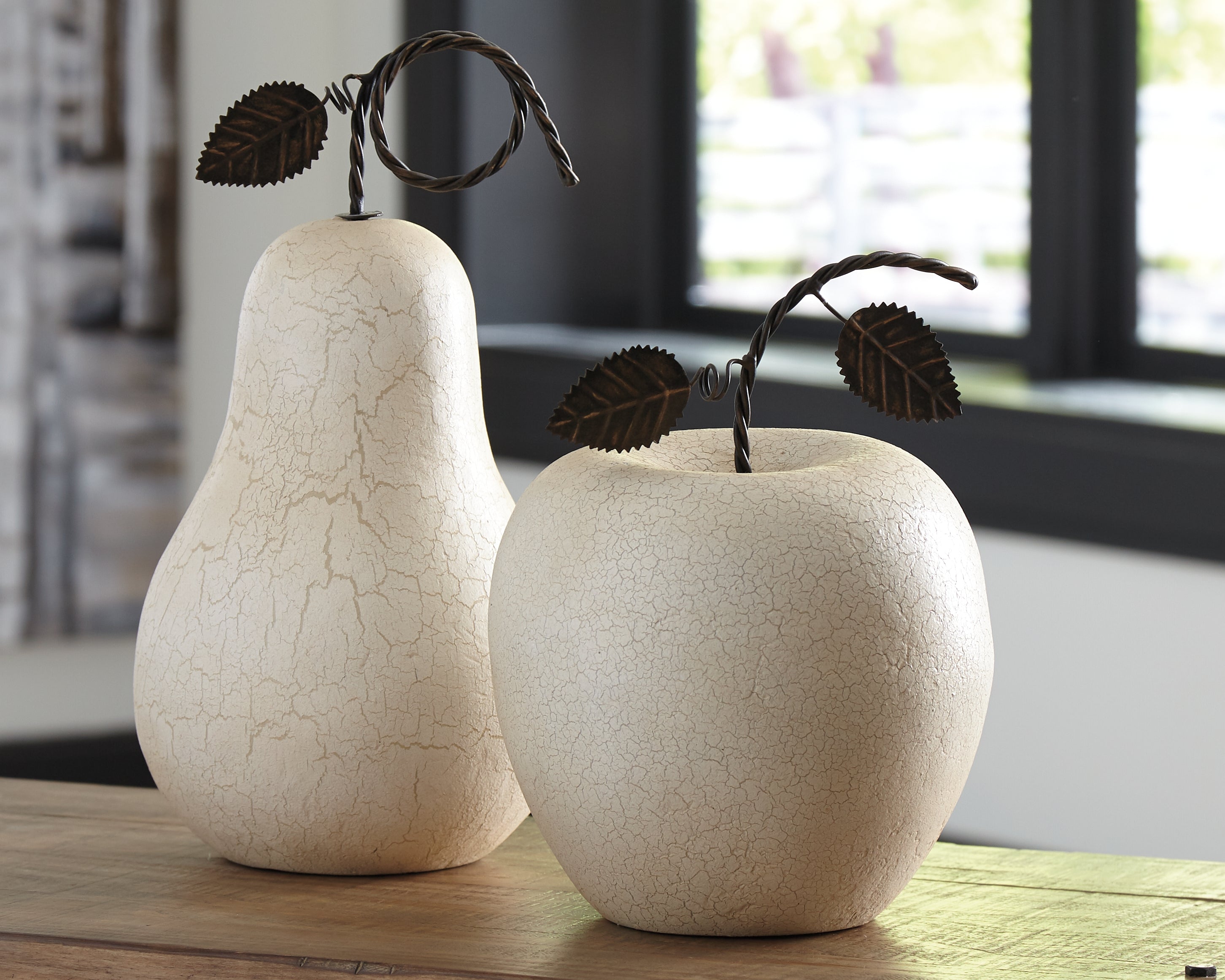 Bay Furniture Gallery - Ashley Furniture - Bidelia Sculpture - Sculpture Set (Set of 2) / Antique White - A2000381