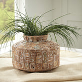 Bay Furniture Gallery - Ashley Furniture - Meltland Vase - Vase / Natural/Black - A2000557