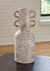 Bay Furniture Gallery - Ashley Furniture - Wellbridge Vase - Vase / Distressed White - A2000609