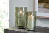Bay Furniture Gallery - Ashley Furniture - Clarkton Candle Holder - Candle Holder Set (Set of 2) / Green - A2000623