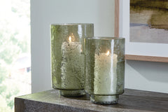 Bay Furniture Gallery - Ashley Furniture - Clarkton Candle Holder - Candle Holder Set (Set of 2) / Green - A2000623