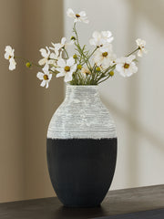 Bay Furniture Gallery - Ashley Furniture - Girtha Vase - Vase / Antique White/Black - A2000876