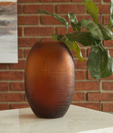 Bay Furniture Gallery - Ashley Furniture - Embersen Vase - Vase (2/CS) / Amber - A2900002