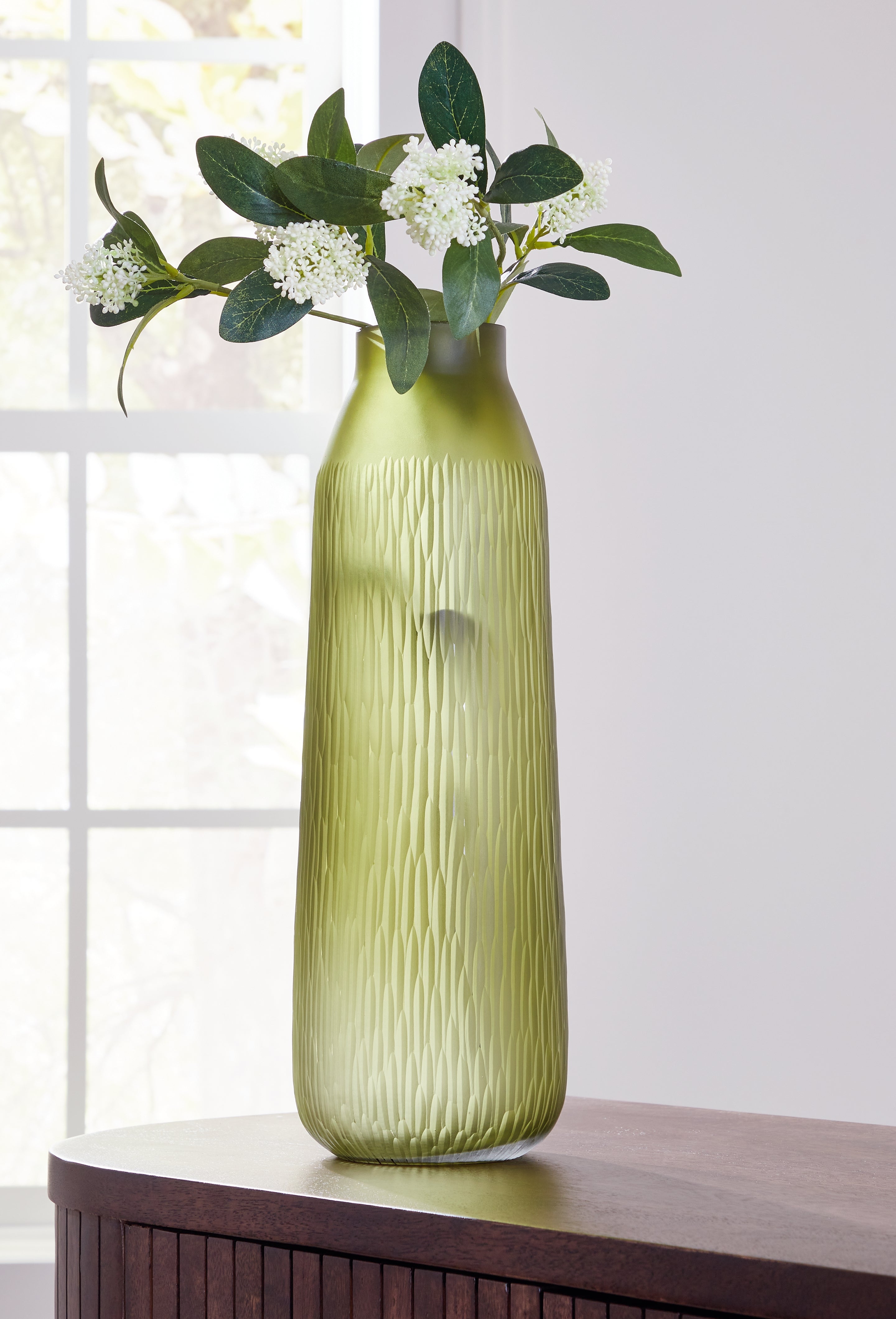 Bay Furniture Gallery - Ashley Furniture - Scottyard Vase - Vase / Olive Green - A2900009