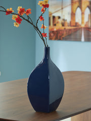 Bay Furniture Gallery - Ashley Furniture - Abtinson Vase - Vase / Navy - A2900032