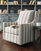 Bay Furniture Gallery - Ashley Furniture - Kambria Swivel Glider Accent Chair - Swivel Glider Accent Chair / Fog - A3000265
