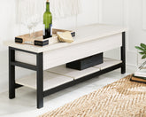 Bay Furniture Gallery - Ashley Furniture - Rhyson Storage Bench - Storage Bench / White / 48"W x 16"D x 18"H - A3000312