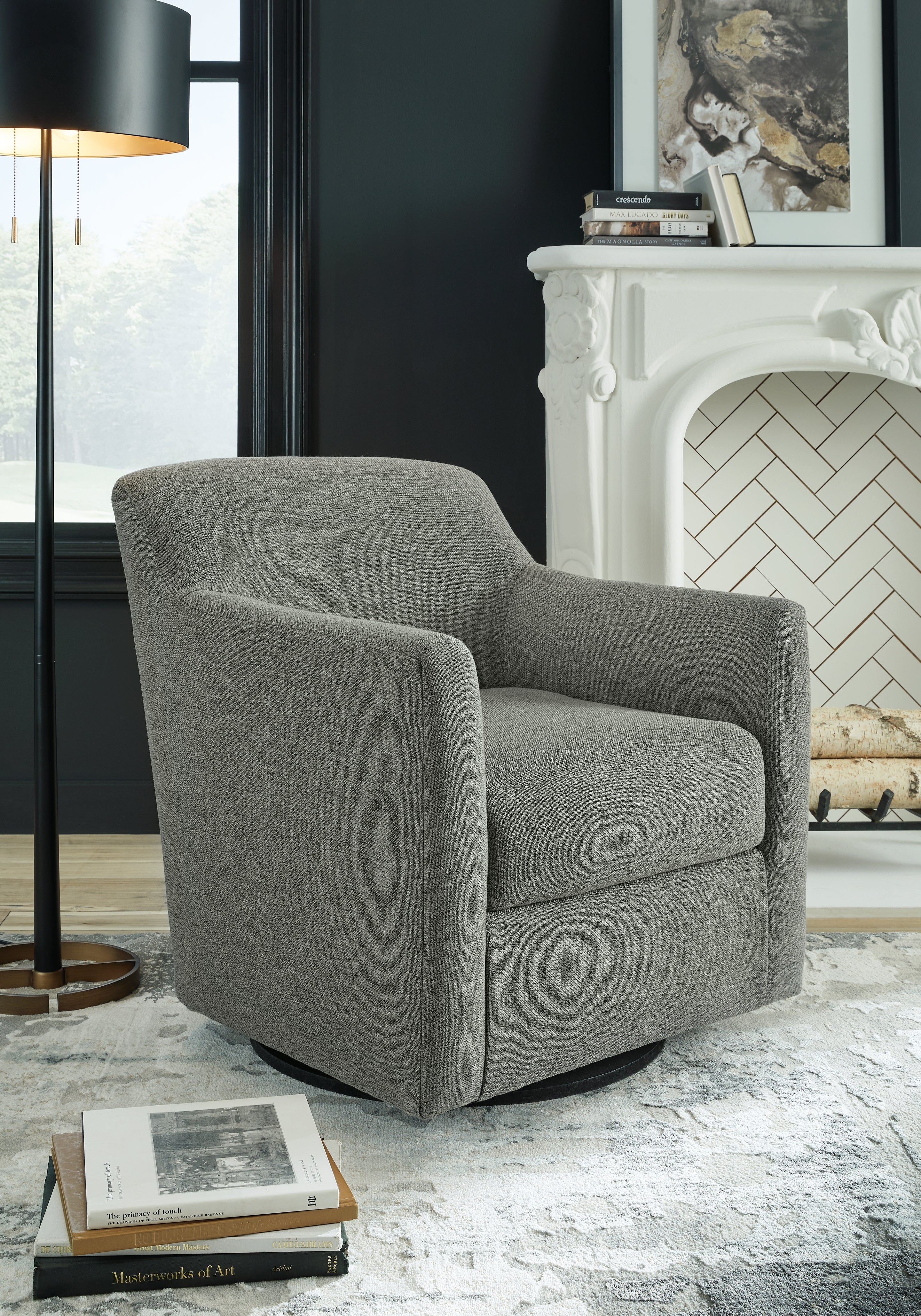 Bay Furniture Gallery - Ashley Furniture - Bradney Swivel Accent Chair - Swivel Accent Chair / Tumbleweed - A3000323