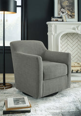 Bay Furniture Gallery - Ashley Furniture - Bradney Swivel Accent Chair - Swivel Accent Chair / Tumbleweed - A3000323