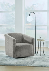 Bay Furniture Gallery - Ashley Furniture - Bramner Accent Chair - Swivel Accent Chair / Charcoal - A3000330