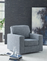 Bay Furniture Gallery - Ashley Furniture - Olwenburg Swivel Accent Chair - Swivel Accent Chair / Denim - A3000652