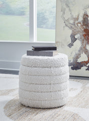 Bay Furniture Gallery - Ashley Furniture - Duntler Living Room - Storage Ottoman / Ivory - A3000678