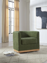 Bay Furniture Gallery - Ashley Furniture - Jersonlow Swivel Accent Chair - Swivel Accent Chair / Forest Green - A3000696