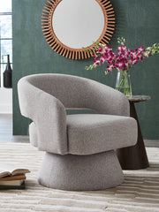 Bay Furniture Gallery - Ashley Furniture - Nashkins Swivel Accent Chair - Swivel Accent Chair / Pebble - A3000757