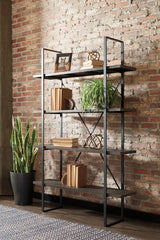 Bay Furniture Gallery - Ashley Furniture - Gilesgrove Bookcase - Bookcase / Black/Gray - A4000017
