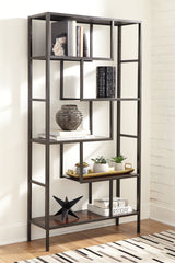Bay Furniture Gallery - Ashley Furniture - Frankwell Bookcase - Bookcase / Brown/Black - A4000021