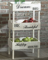 Bay Furniture Gallery - Ashley Furniture - Yulton Bookcase - Storage Shelf / Antique White - A4000091