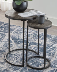 Bay Furniture Gallery - Ashley Furniture - Briarsboro Accent Table (Set of 2) - Accent Table Set (Set of 2) / Black/Gray - A4000231