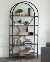 Bay Furniture Gallery - Ashley Furniture - Galtbury Bookcase - Bookcase / Brown/Black - A4000325