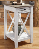 Bay Furniture Gallery - Ashley Furniture - Adalane Accent Table - Accent Table / White/Gray - A4000374