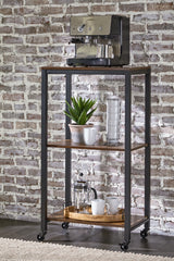 Bay Furniture Gallery - Ashley Furniture - Bevinfield Bar Cart - Bar Cart / Brown/Black - A4000394