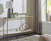 Bay Furniture Gallery - Ashley Furniture - Ryandale Console Sofa Table - Console Sofa Table / Antique Brass Finish - A4000443