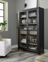 Bay Furniture Gallery - Ashley Furniture - Lenston Accent Cabinet - Accent Cabinet / Black/Gray - A4000507