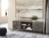 Bay Furniture Gallery - Ashley Furniture - Treybrook Accent Cabinet - Accent Cabinet / Distressed Gray - A4000512