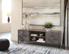 Bay Furniture Gallery - Ashley Furniture - Treybrook Accent Cabinet - Accent Cabinet / Distressed Gray - A4000512