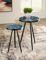 Bay Furniture Gallery - Ashley Furniture - Clairbelle Accent Table (Set of 2) - Accent Table (Set of 2) / Teal - A4000523