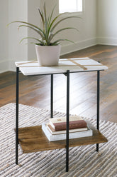 Bay Furniture Gallery - Ashley Furniture - Braxmore Accent Table - Accent Table / White/Light Brown - A4000525
