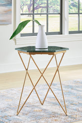 Bay Furniture Gallery - Ashley Furniture - Engelton Accent Table - Accent Table / Green/Gold - A4000526