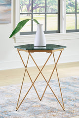 Bay Furniture Gallery - Ashley Furniture - Engelton Accent Table - Accent Table / Green/Gold - A4000526
