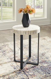 Bay Furniture Gallery - Ashley Furniture - Crewridge Accent Table - Accent Table / Black/Cream - A4000530