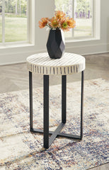 Bay Furniture Gallery - Ashley Furniture - Crewridge Accent Table - Accent Table / Black/Cream - A4000530