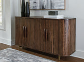Bay Furniture Gallery - Ashley Furniture - Amickly Accent Cabinet - Accent Cabinet / Dark Brown - A4000571