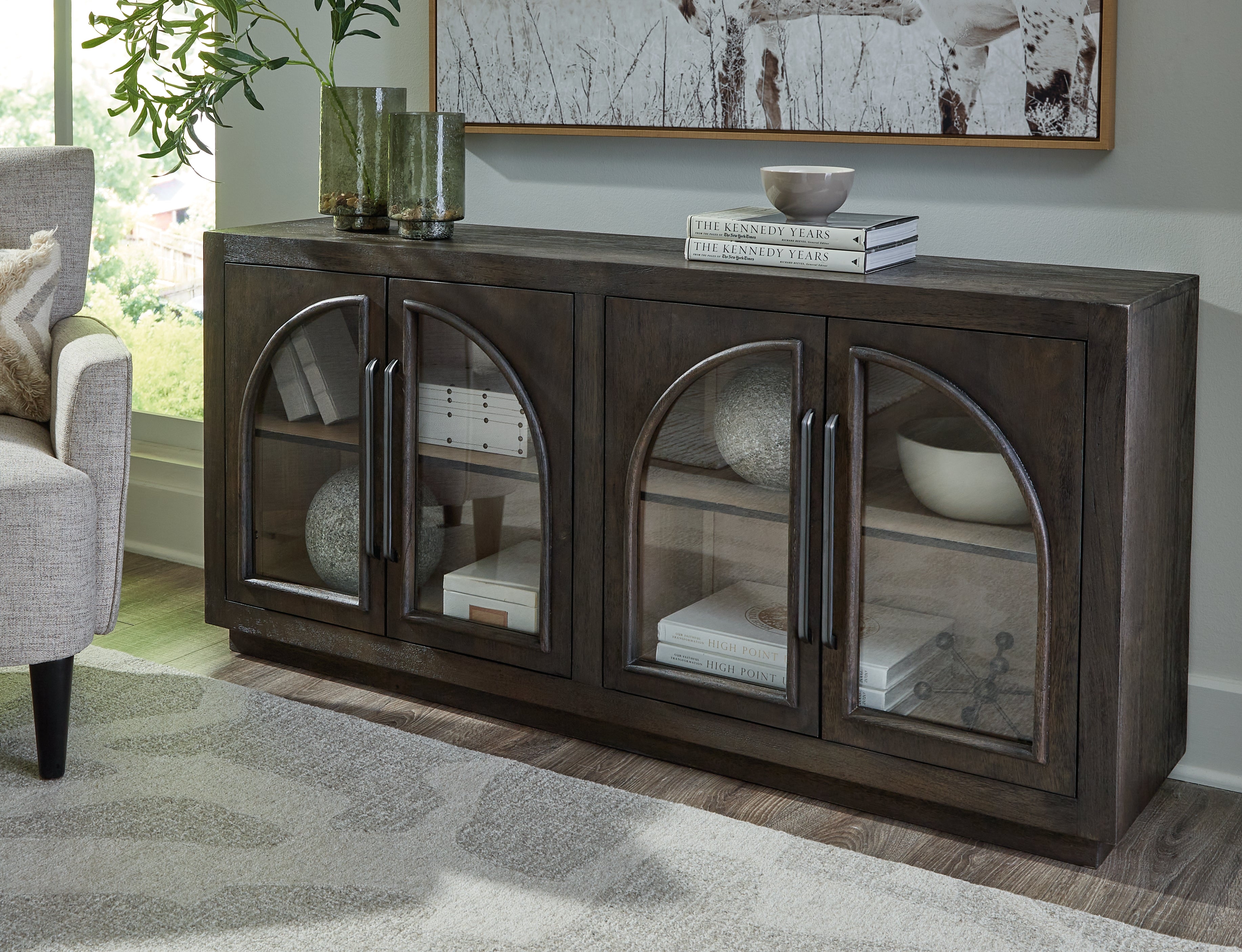 Bay Furniture Gallery - Ashley Furniture - Dreley Accent Cabinet - Accent Cabinet / Grayish Brown - A4000586