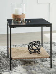 Bay Furniture Gallery - Ashley Furniture - Minrich Accent Table - Accent Table / Black/Natural - A4000591
