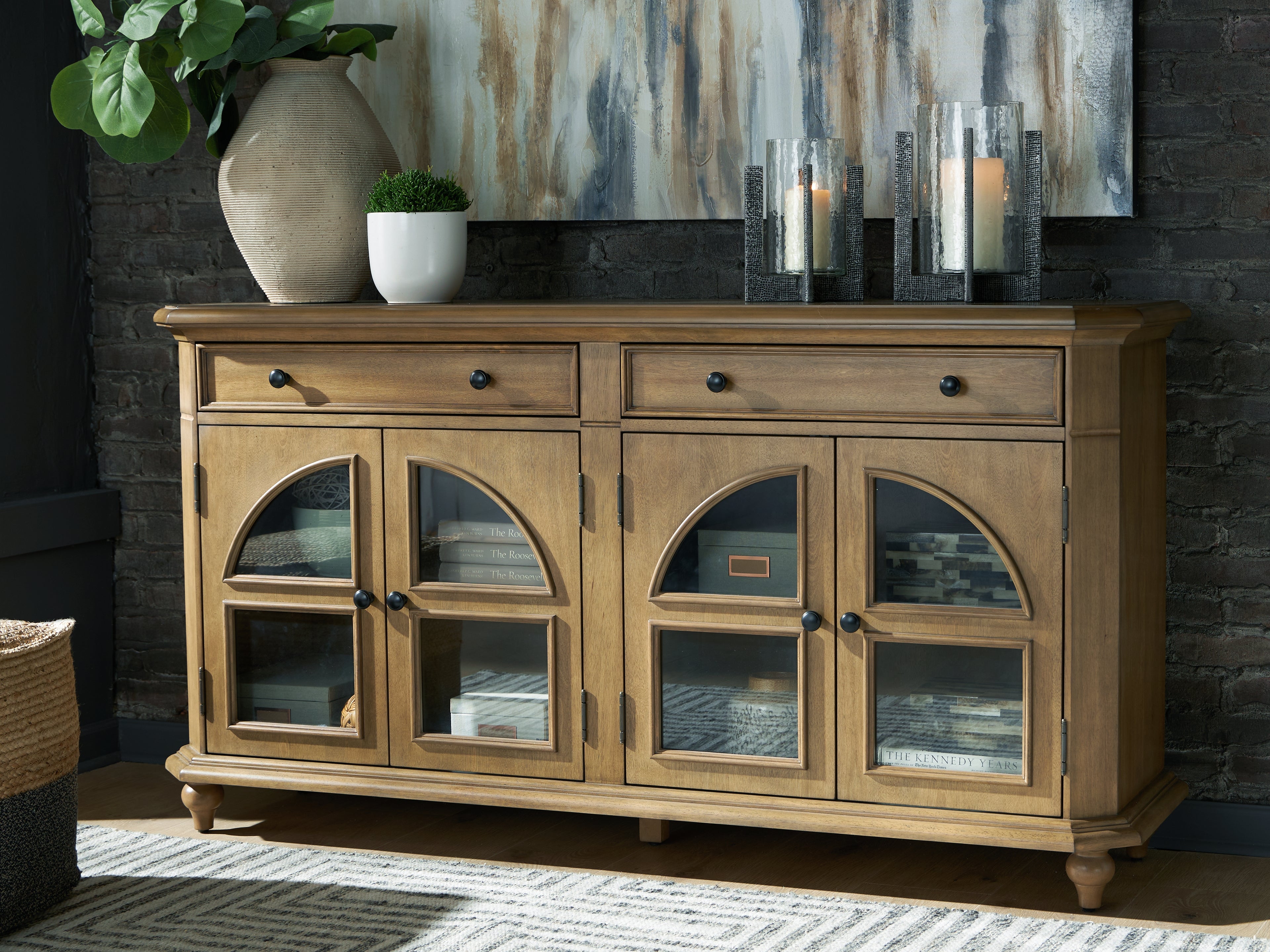 Bay Furniture Gallery - Ashley Furniture - Barlomore Accent Cabinet - Accent Cabinet / Brown - A4000597