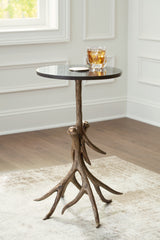 Bay Furniture Gallery - Ashley Furniture - Lemkins Accent Table - Accent Table / Black/Antique Gold Finish - A4000606