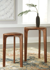 Bay Furniture Gallery - Ashley Furniture - Brynnleigh Accent Table (Set of 2) - Accent Table Set (Set of 2) / Medium Brown - A4000607