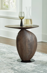 Bay Furniture Gallery - Ashley Furniture - Cormmet Accent Table - Accent Table / Brown/Black - A4000612
