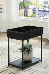 Bay Furniture Gallery - Ashley Furniture - Gemmet Accent Table with Speaker - Accent Table with Speaker / Black - A4000643